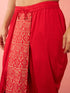 Men's Cream Zardozi Kurta Red Dhoti Set